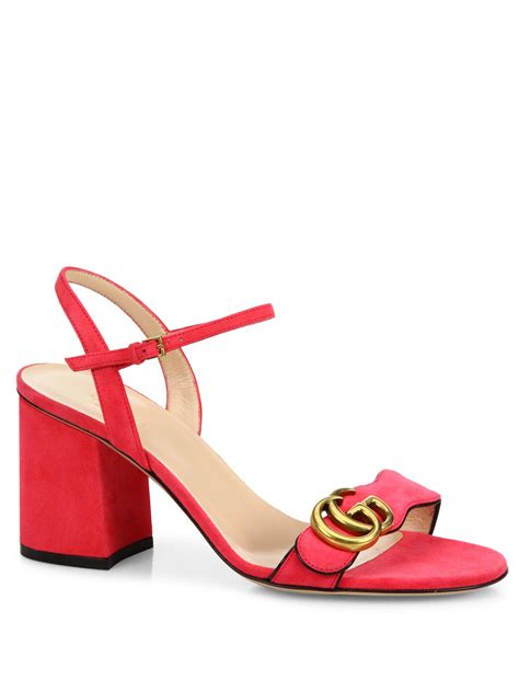 pink gucci heel sandals